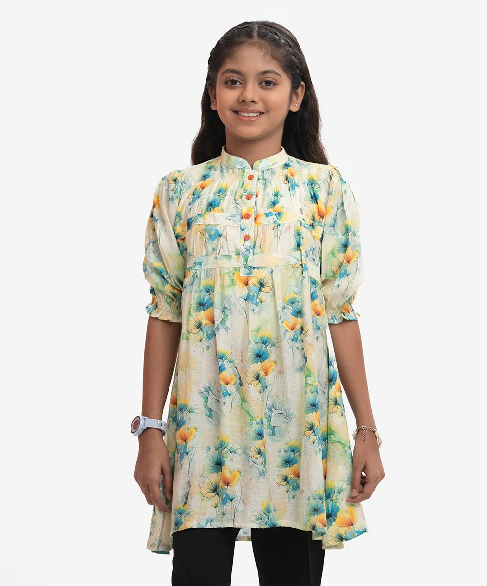 Green Cotton Kids Tunic