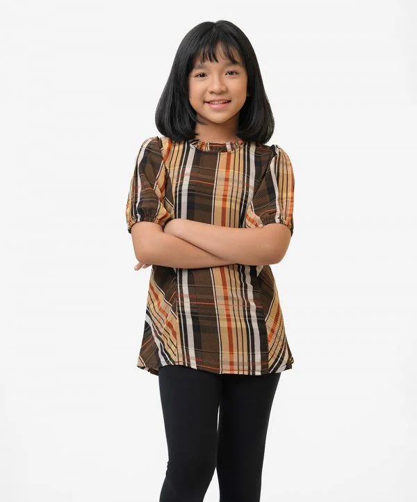 Check Georgette A-line Tunic