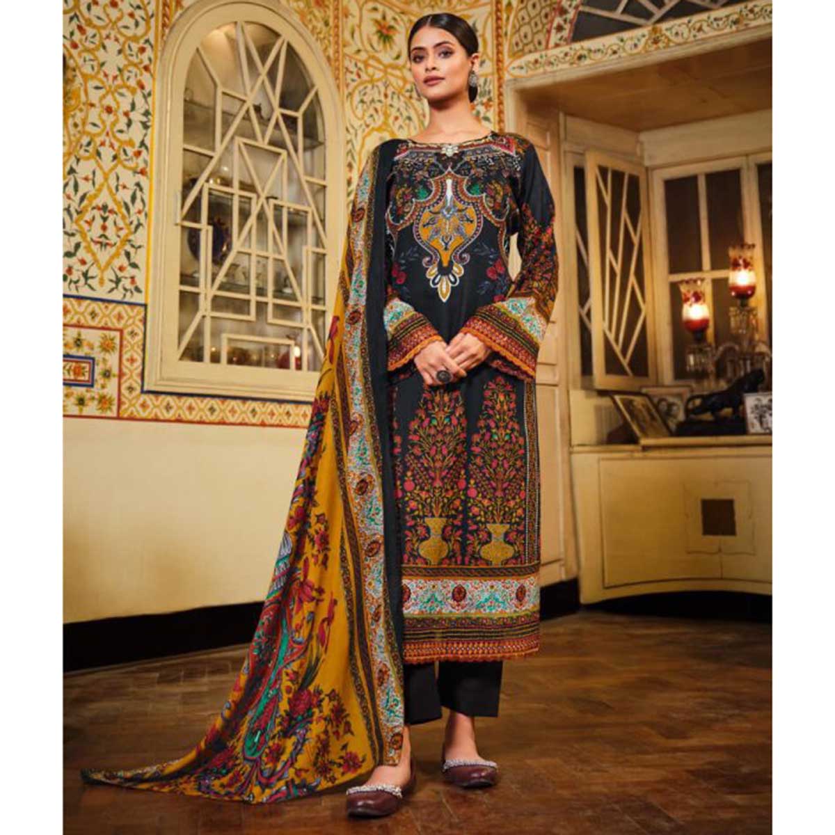 Exclusive Embroidery Jam Cotton Salwar Suits