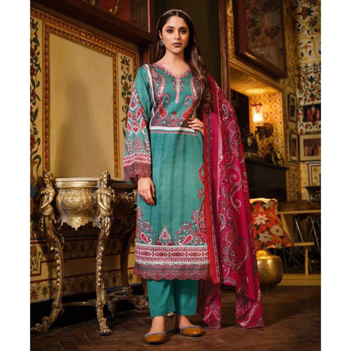 Exclusive Embroidery Jam Cotton Salwar Suits
