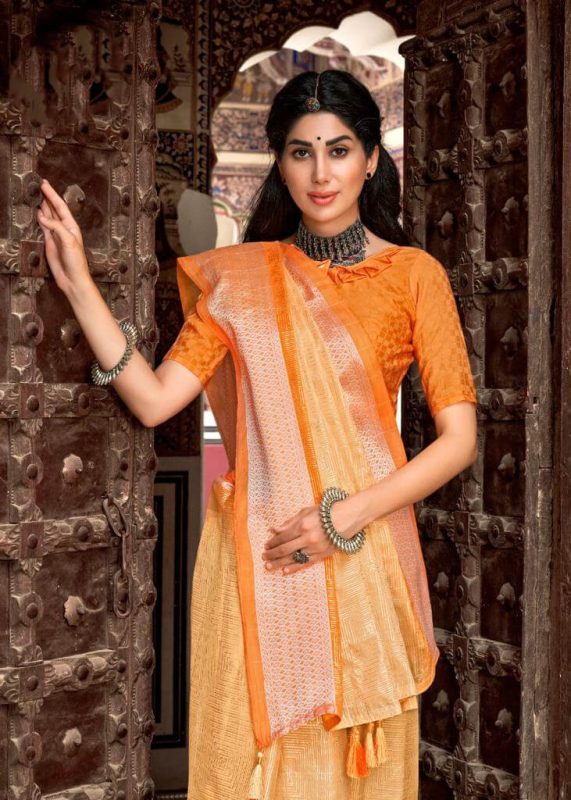 Tissue Silk Jacquard Border Saree