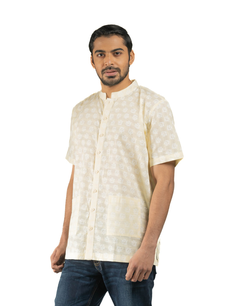 White Cotton Embroidered Fatua