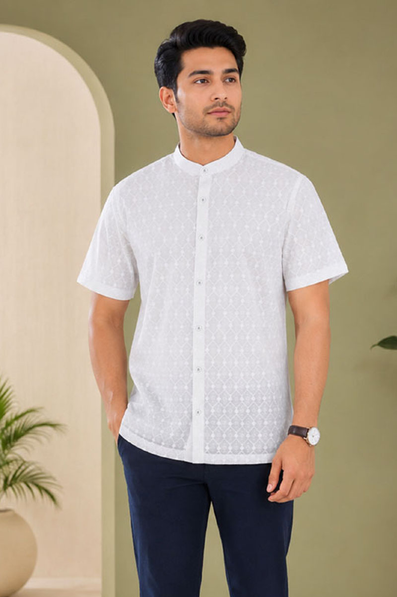 Off White Cotton Printed Fatua