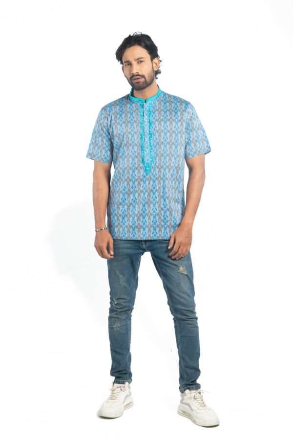 Ash Voile Printed & Embroidered Fatua