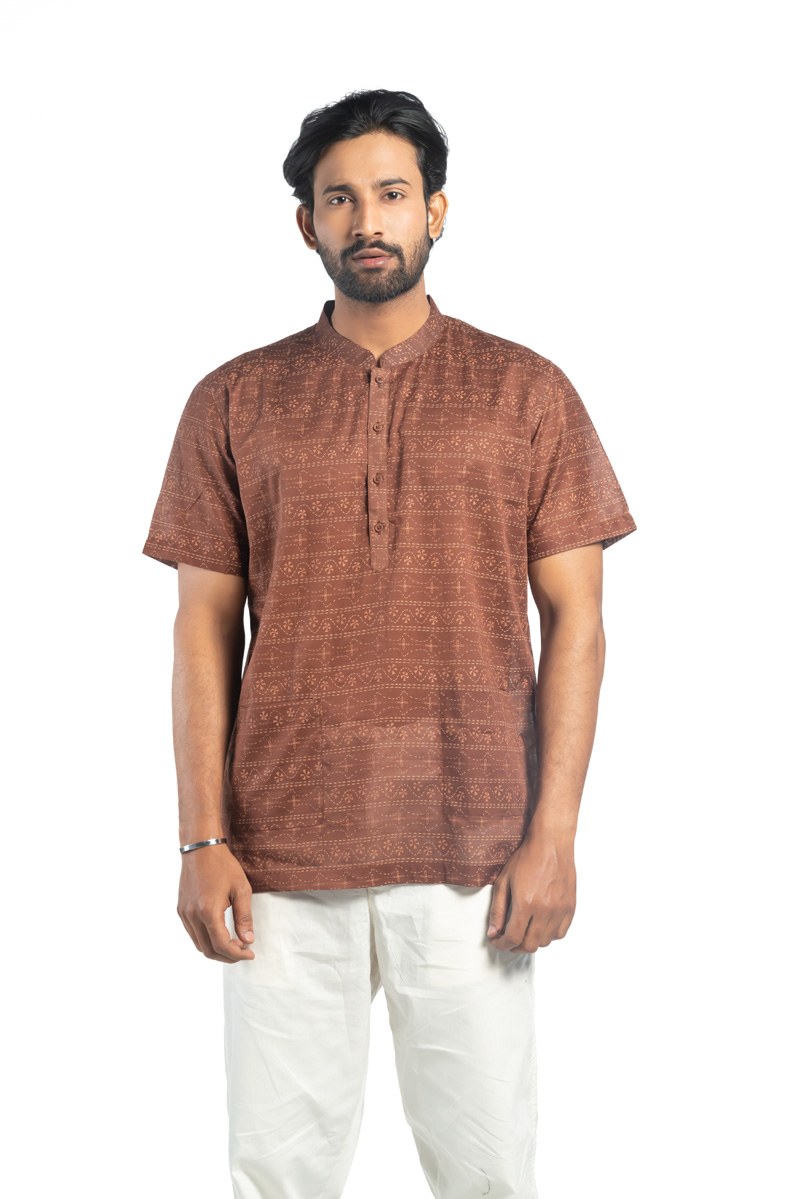 Coffee Voile Printed Fatua