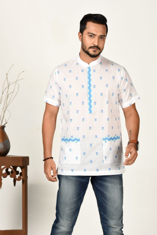 White Voile Printed Fatua