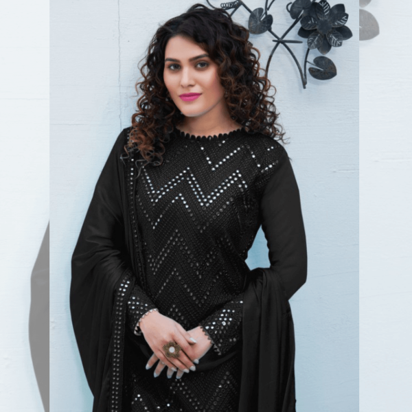 Chikankari Georgette Embroidered Dress Material