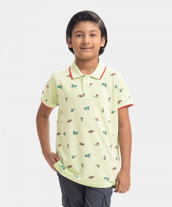 Lemon Pique Short Sleeve Polo