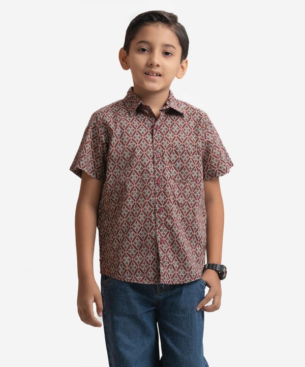 Printed Cotton  Kids Casual Shirt