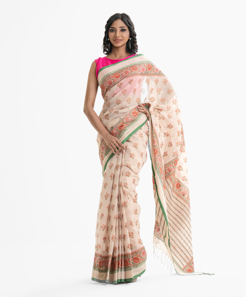 White Cotton Saree