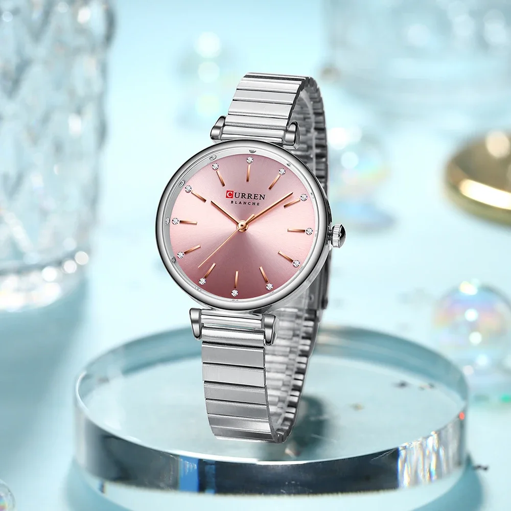 Curren 9081 CH – Silver Pink For Women