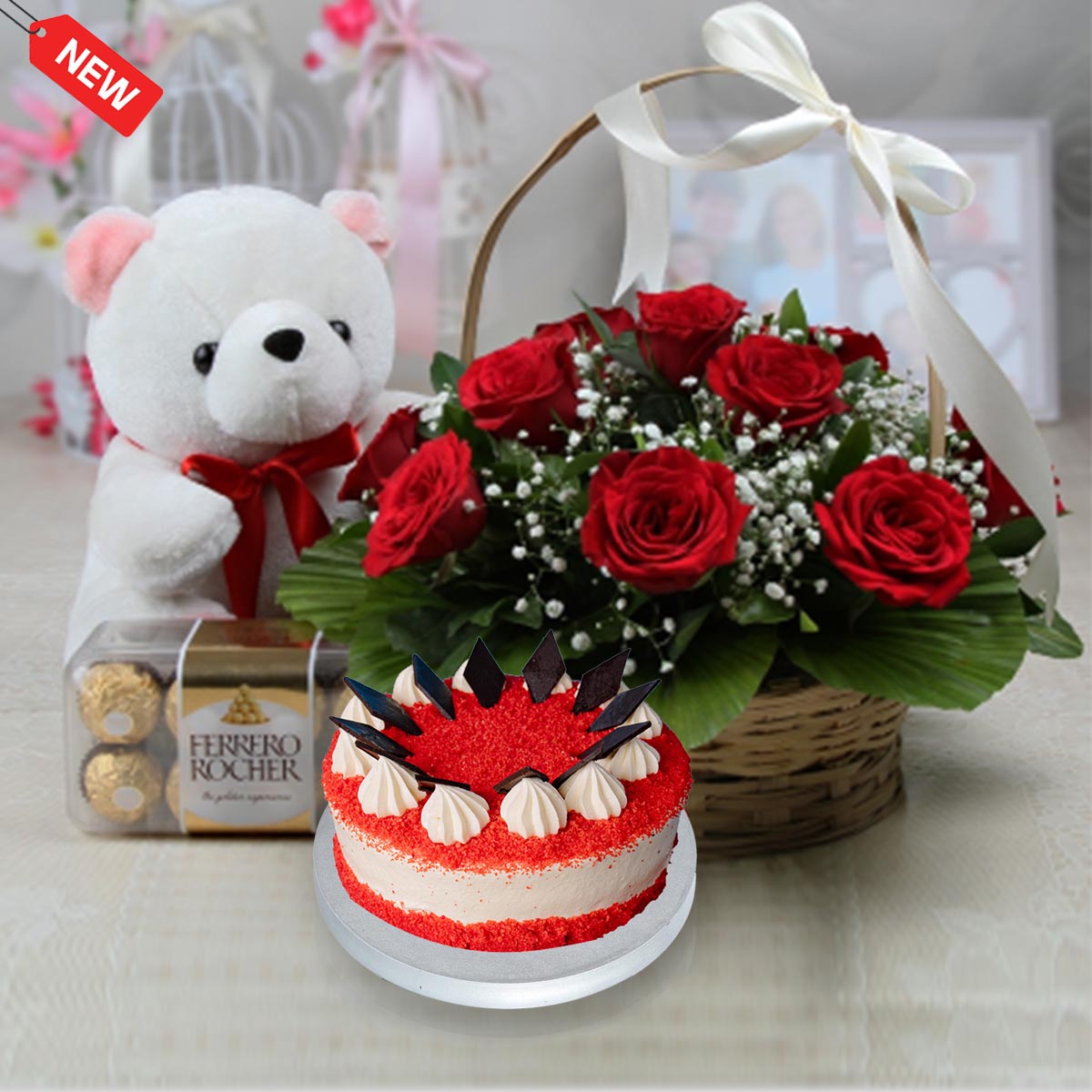 Ferrero Rocher & Red Rose Combo