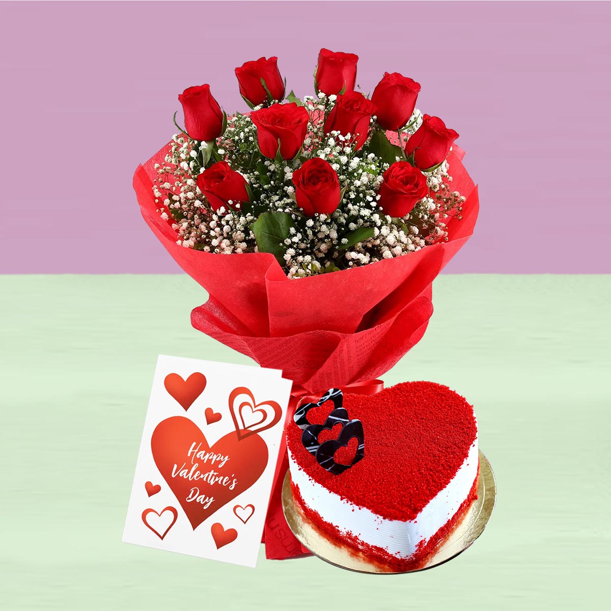 Valentine's Combo With Cake and Teddy