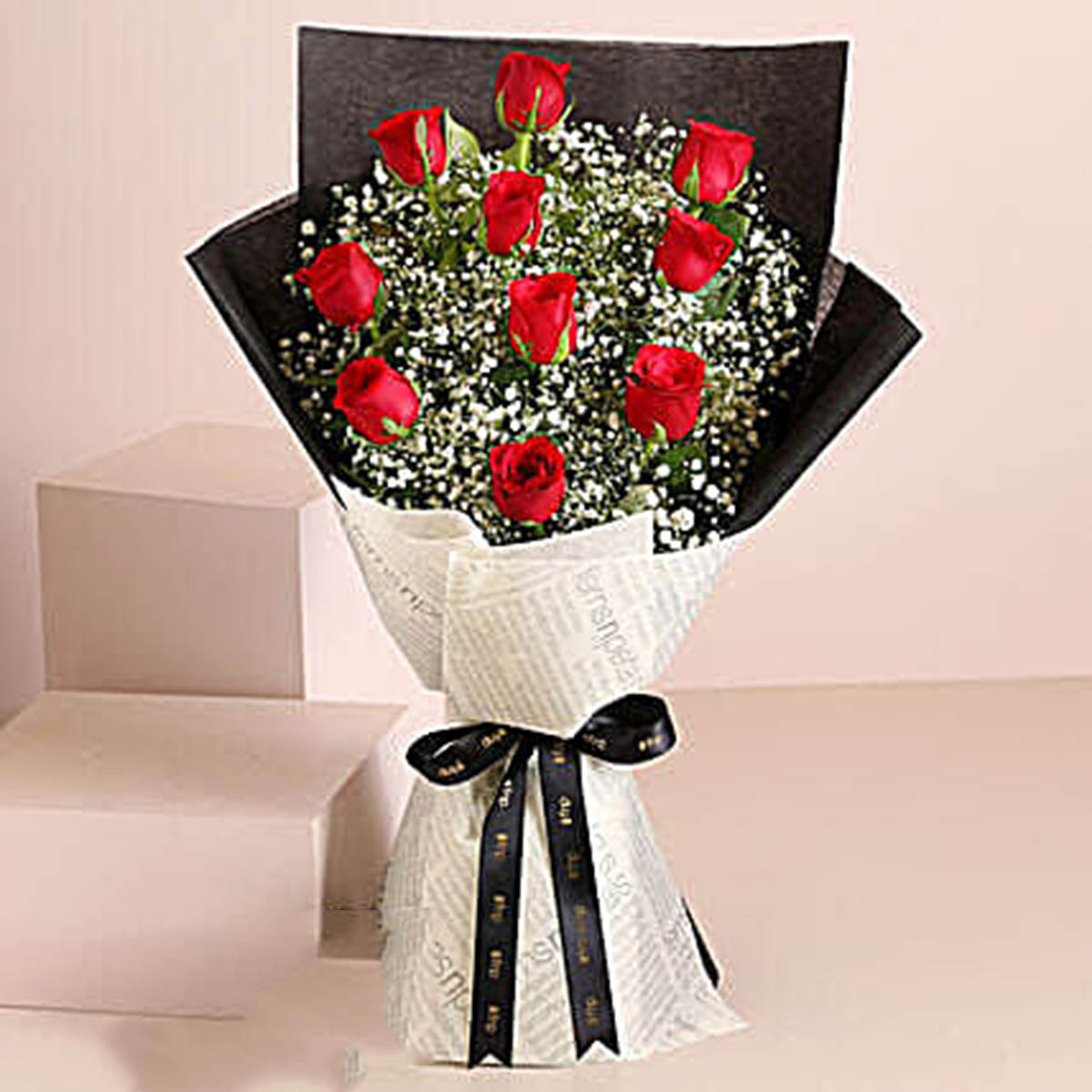 10 Pieces Red Roses Bouquet