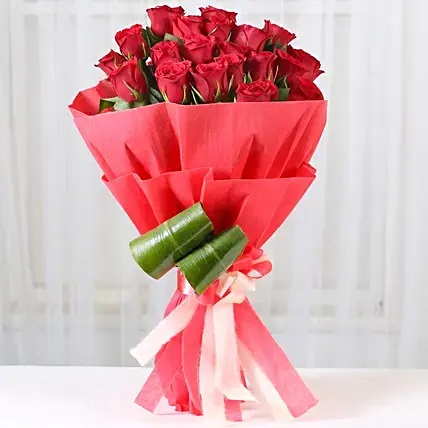 24 Pieces Red Roses Bouquet