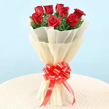10 Pieces Red Roses Bouquet