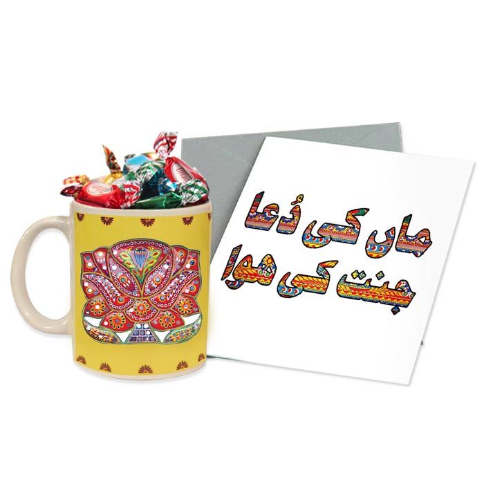 Maa Ki Dua Mug Filled With Candies & Card