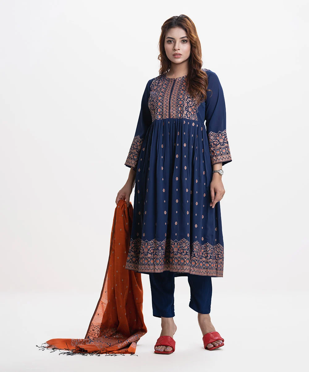 Navy Blue Georgette Salwar Kameez