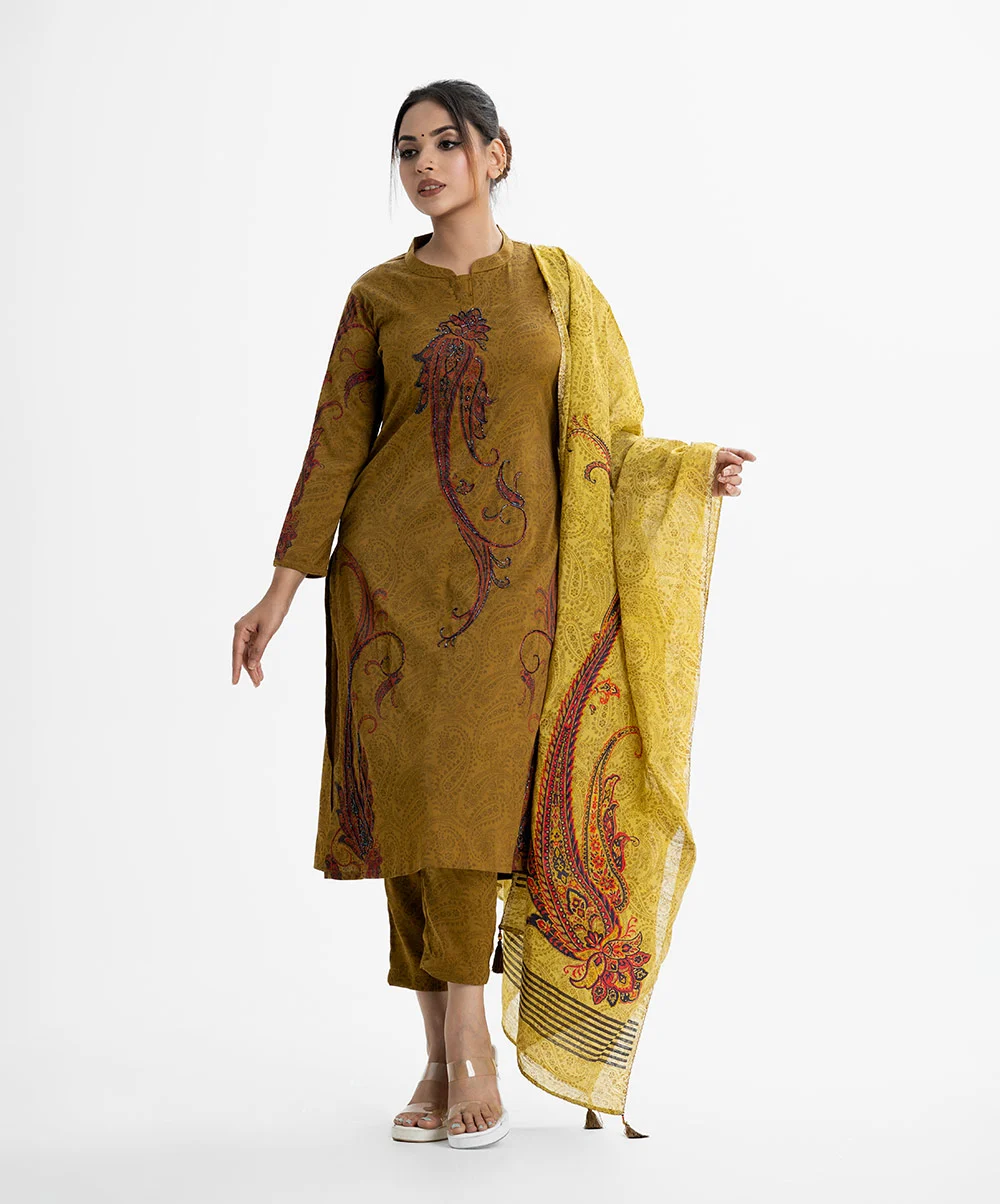 Green Joom Straight Salwar Kameez