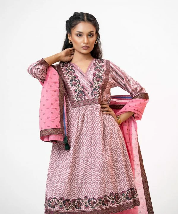 Pink Cotton Salwar Kameez