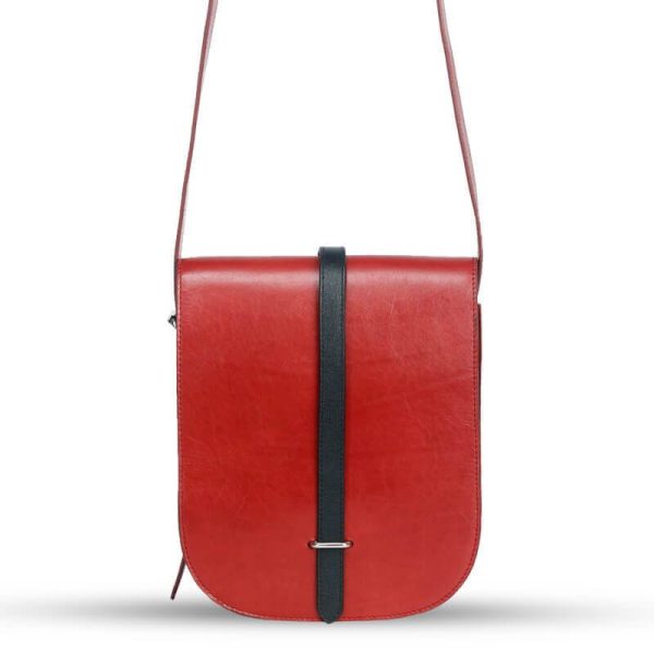 Stylish Leather Saddle Bag