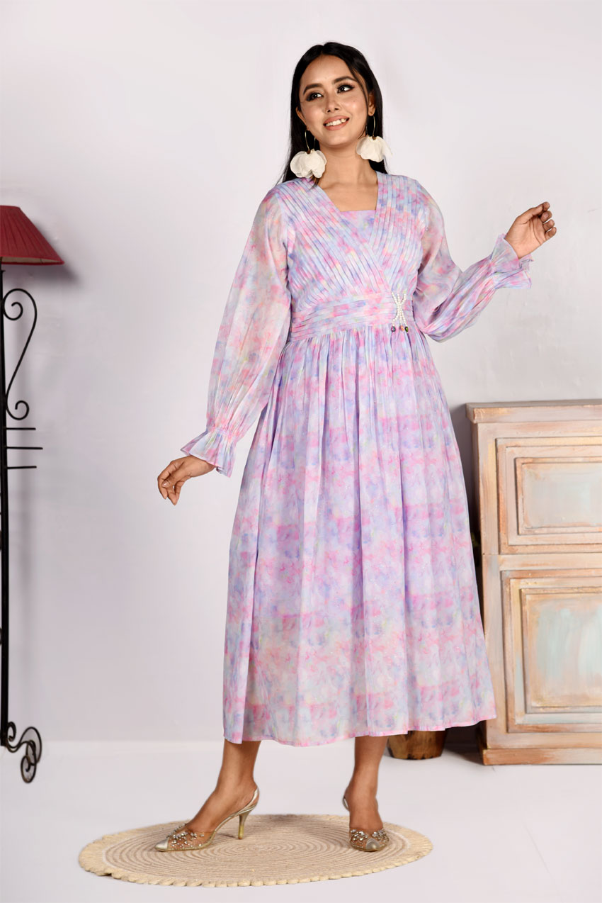 Lavender Georgette Gown