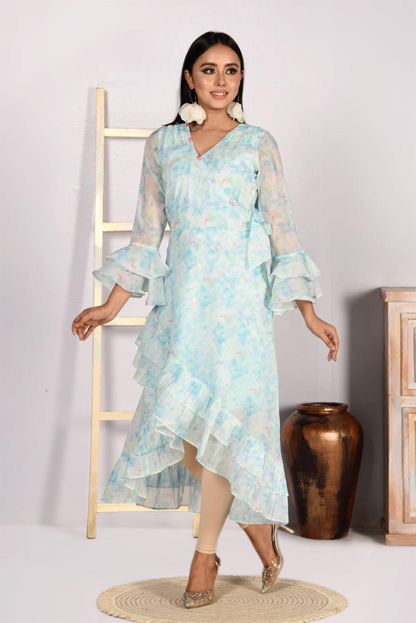 Pistachio Georgette Gown