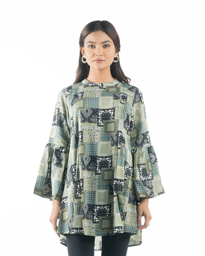 Linen Printed Top