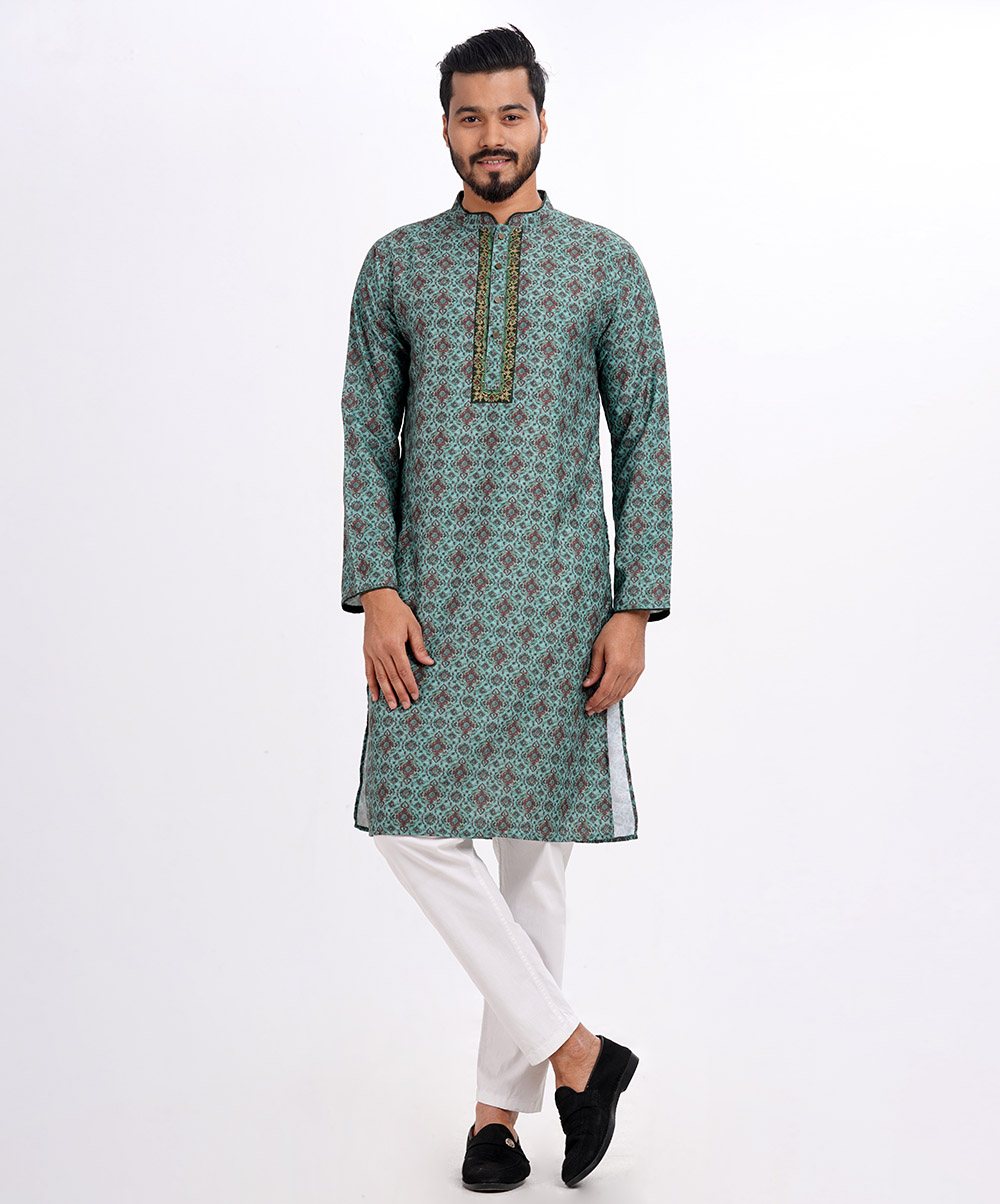 Green Fitted Panjabi