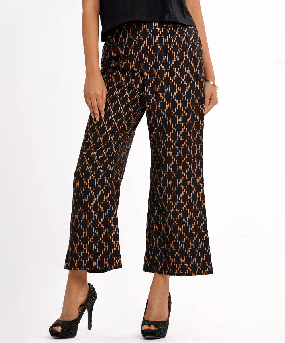 Black Viscose Palazzo