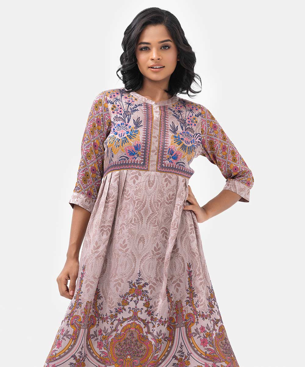 Brown Georgette A-line Tunic