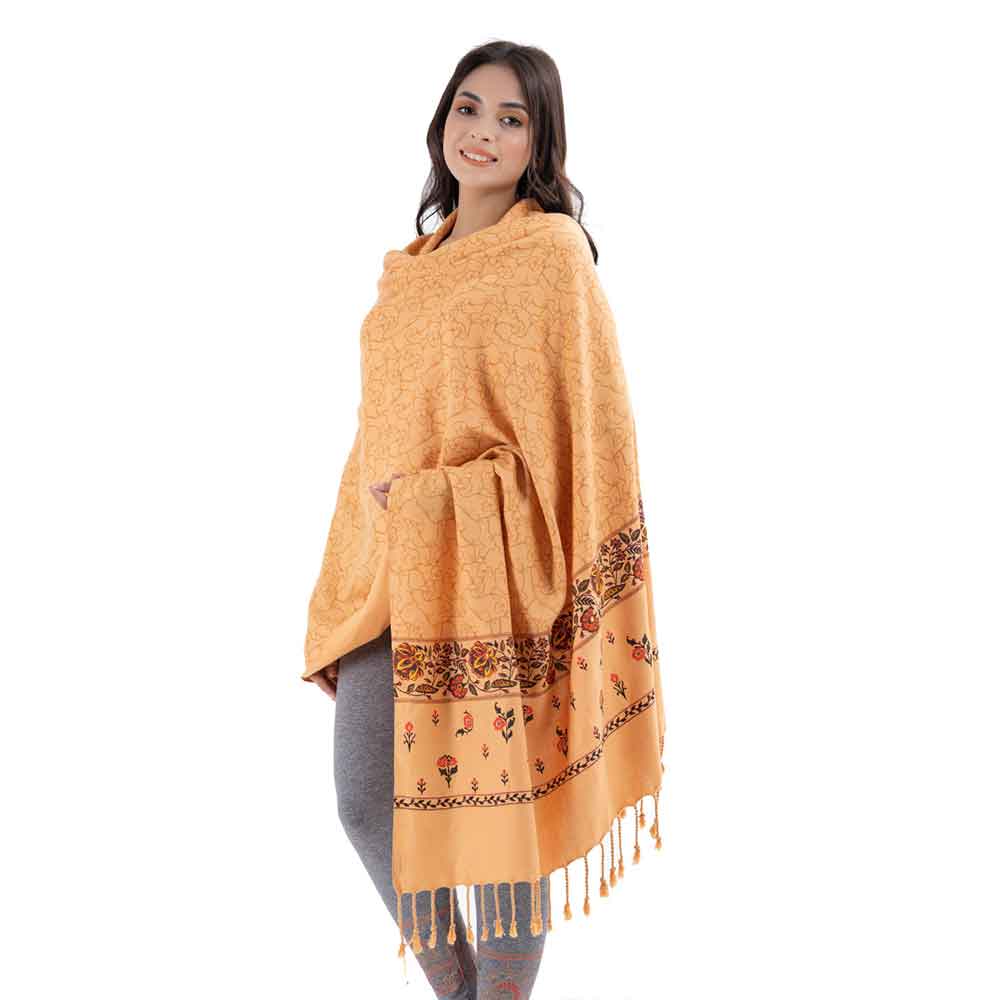 Yellow Viscose Shawl