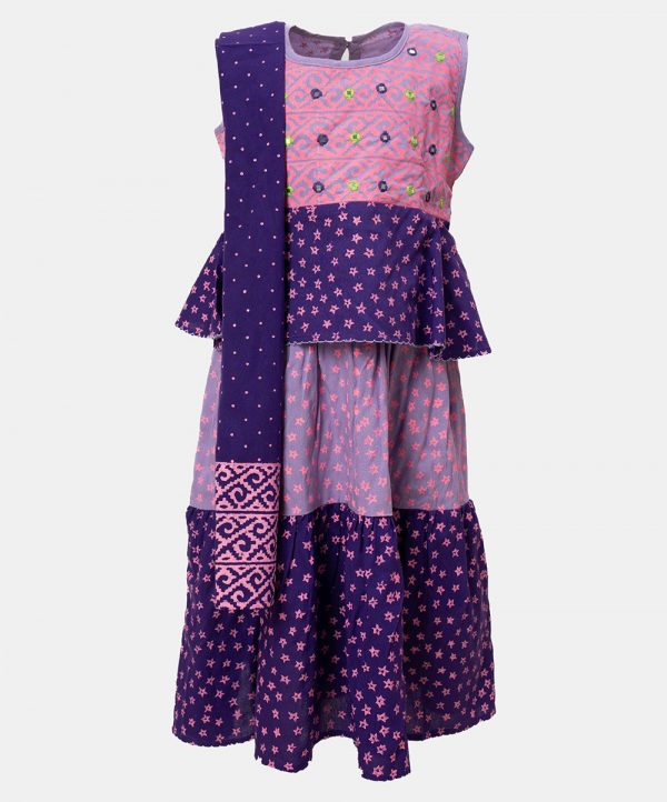 Purple Viscose  Ghagra Choli