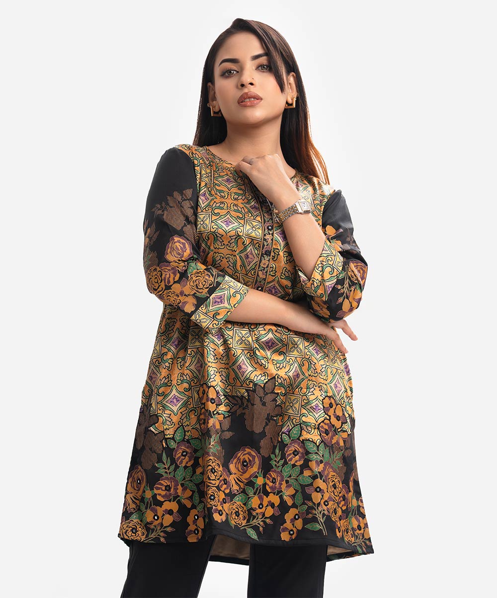 Gree Crepe A-line Top