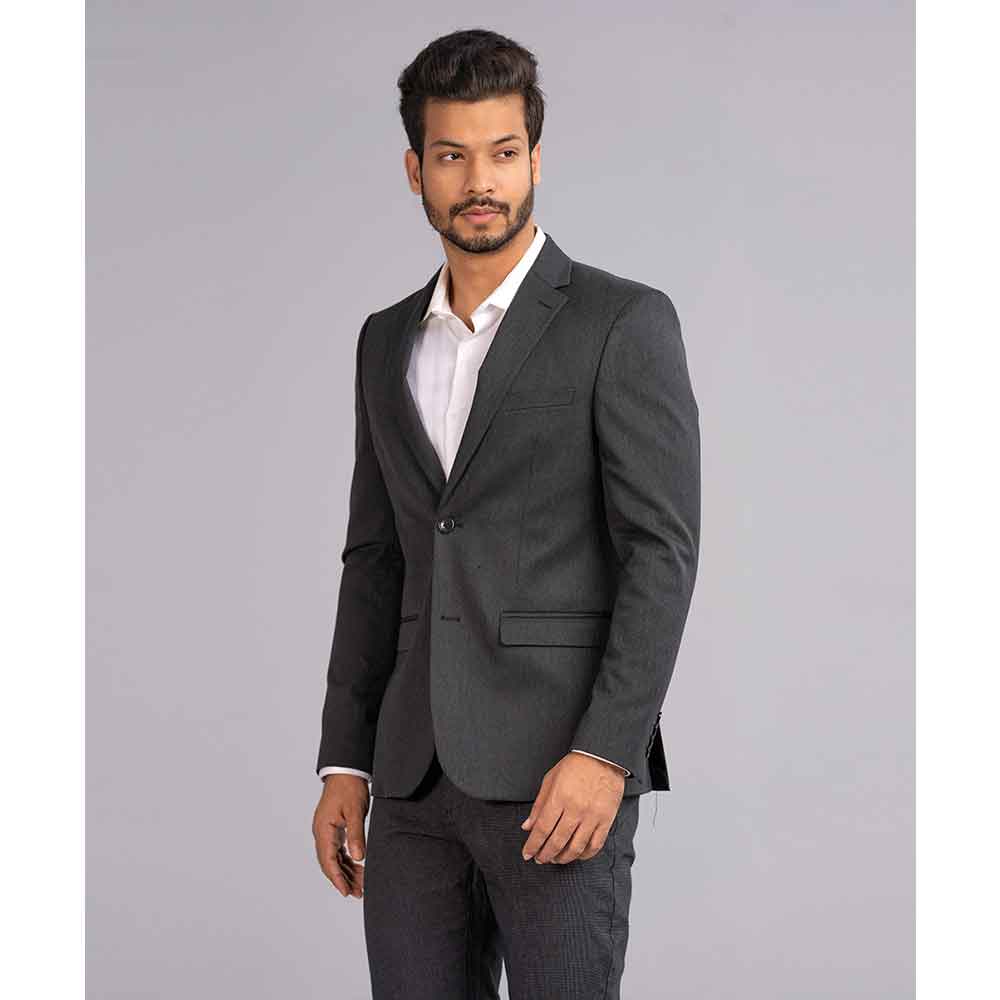 Black Fitted Business Formal Blazer