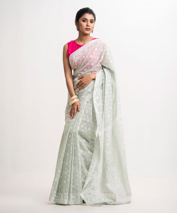 Light Green Cotton Saree