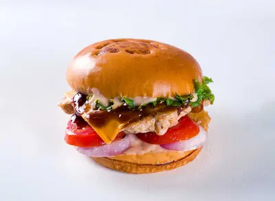 Smokey BBQ Chicken Cheese Burger
