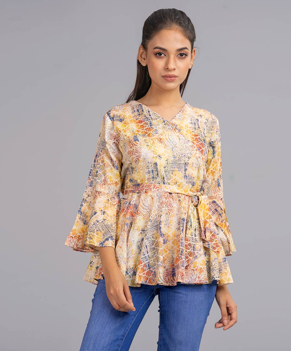 Multi-color Printed Viscose Tops
