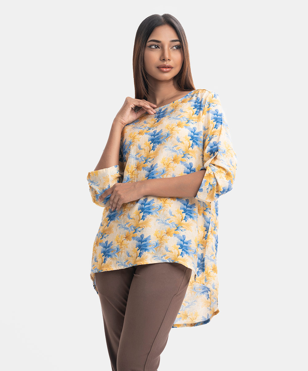 Yellow Rayon-blend Top