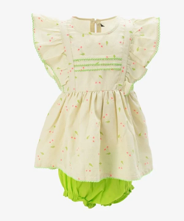 Lemon Cotton Newborn Frock