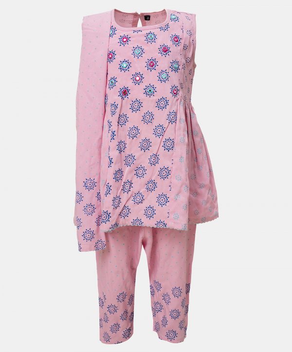 Soft Pink Cotton Salwar Kameez