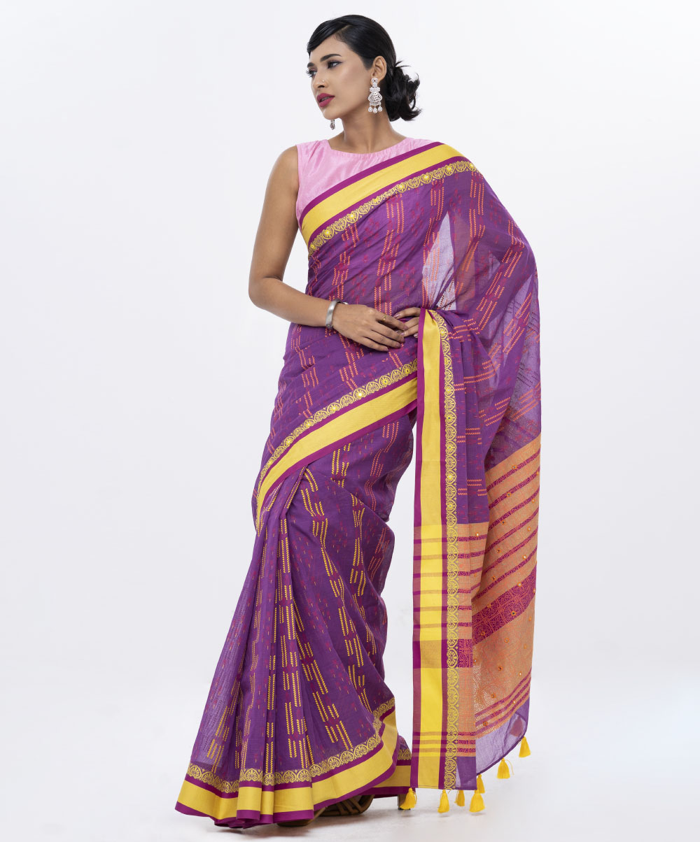 Bangladeshi Cotton Handloom Saree Without Blouse Piece - 6435 – AEVUM