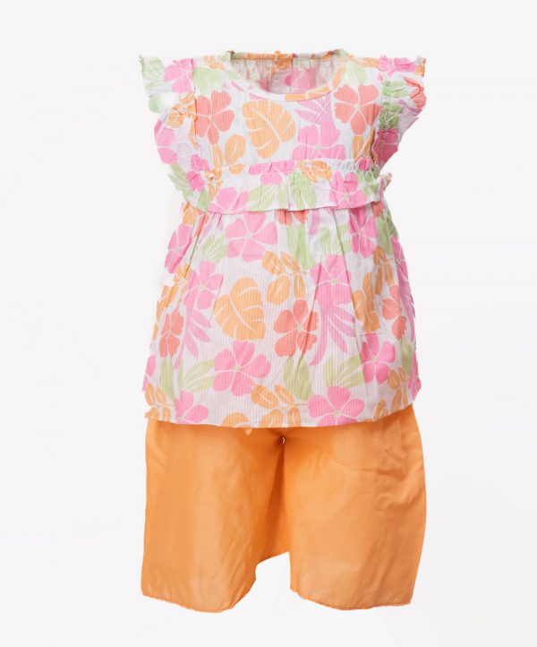 Printed Cotton Bottom Tops Set