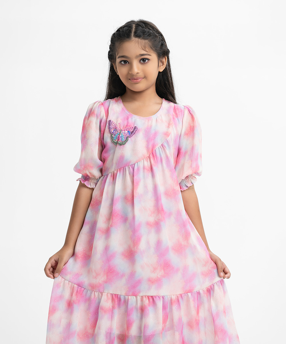 Pink Georgette Frock
