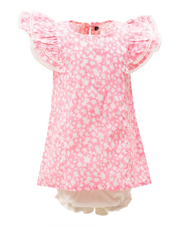 Pink Cotton Newborn Frock