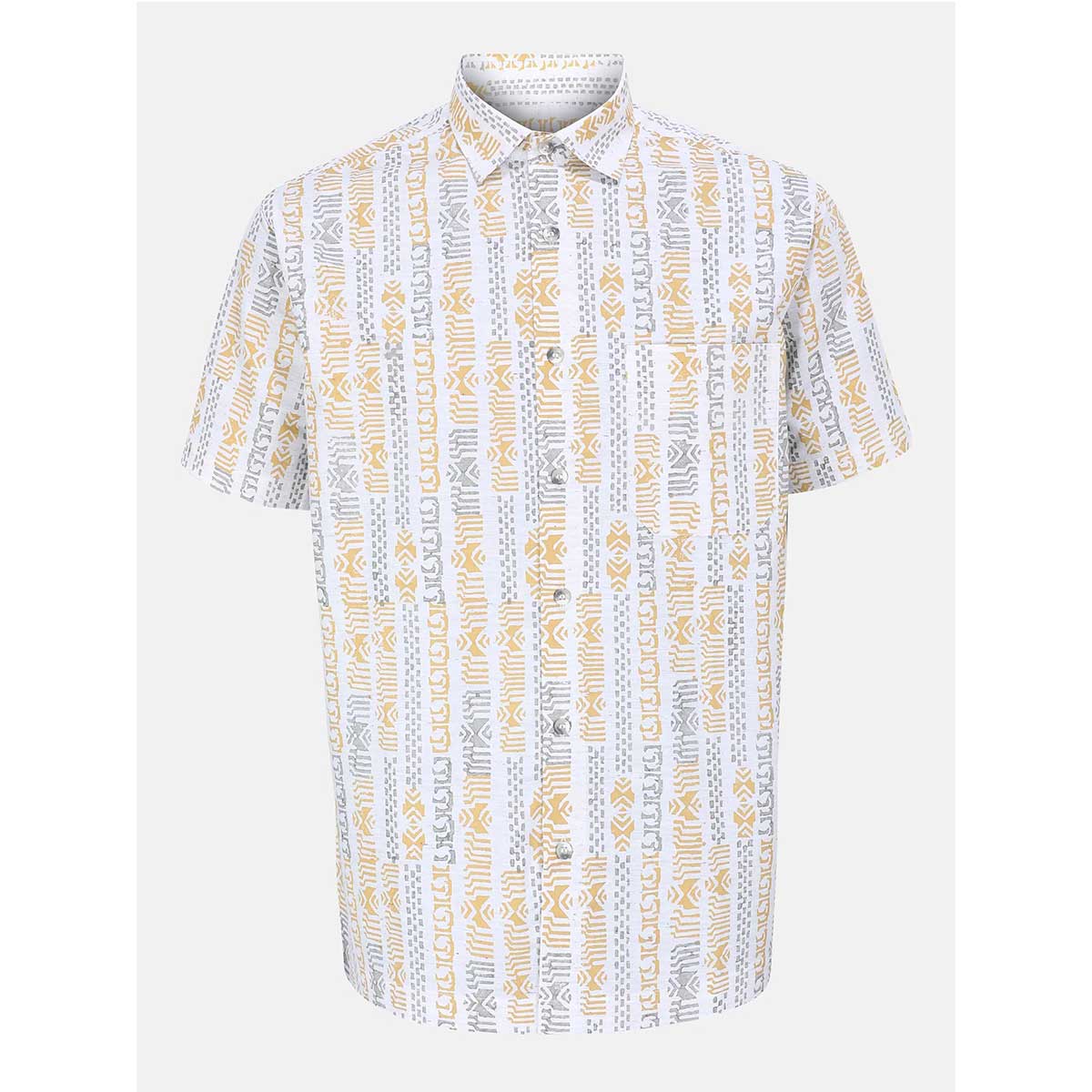 Light Grey Printed Cotton Shirt
