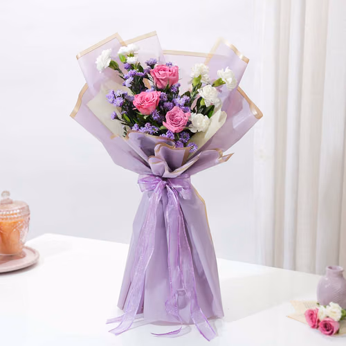 Lavender Blooms Wrapped in Elegance