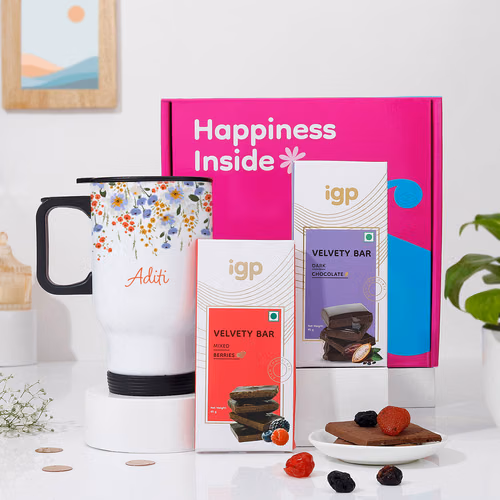 Personalized Travel Mug Birthday Hamper