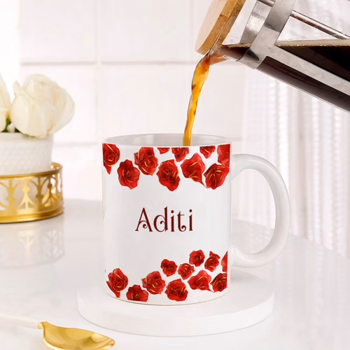 Rosy Charm Personalized Mug