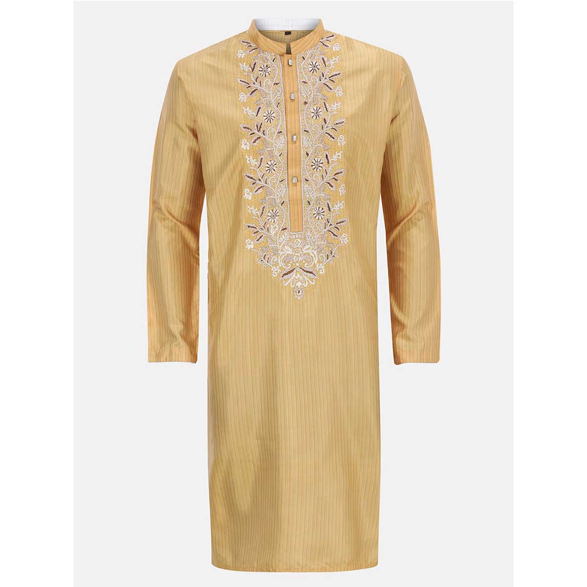 Golden Embroidered Silk Panjabi